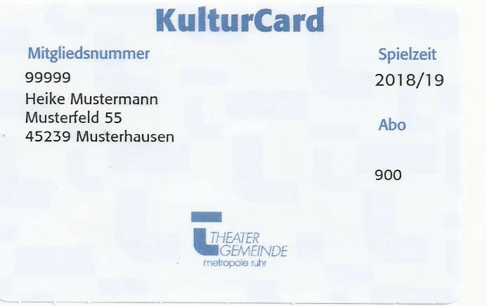 KulturCard | © Theatergemeinde Essen