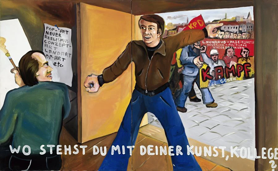 Jörg Immendorf: Wo stehst Du mit Deiner Kunst, Kollege? (1973) | © VG Bild-Kunst, Bonn 2026