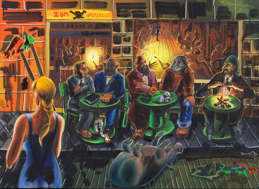 Jörg Immendorf, Café (1990) | © VG Bild-Kunst, Bonn 2026