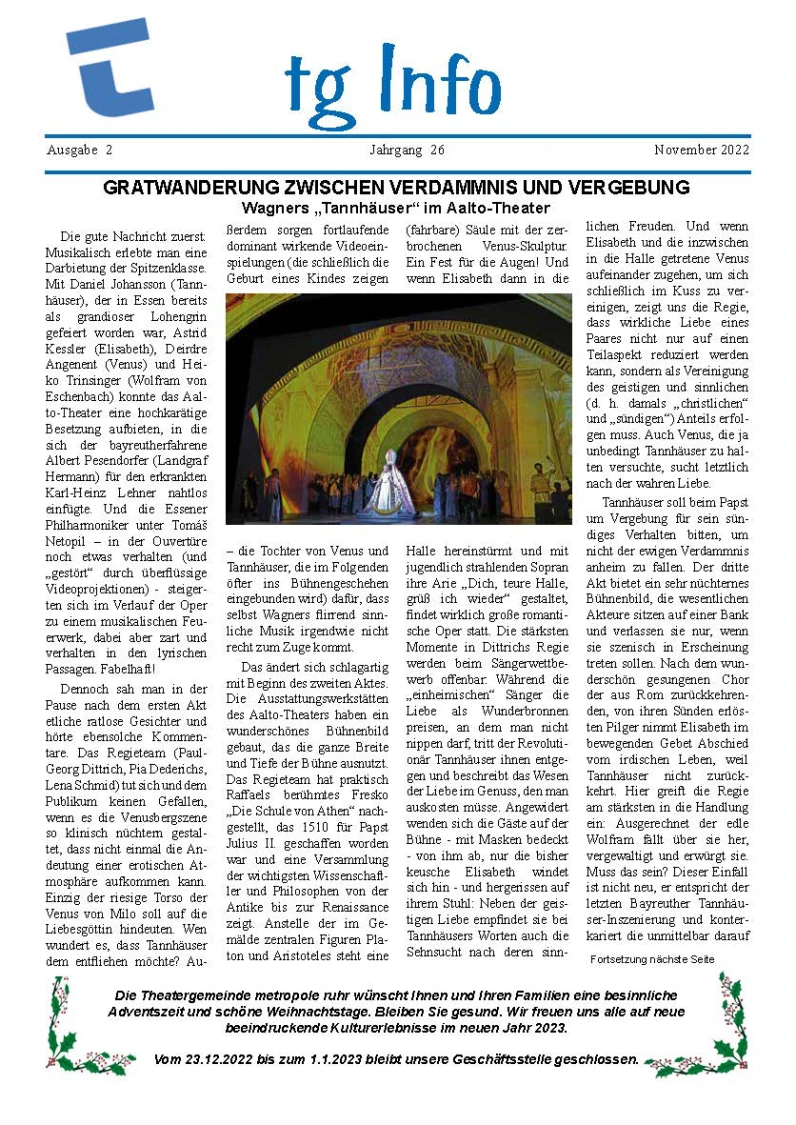 tgInfo Ausgabe 26-2 | © Theatergemeinde